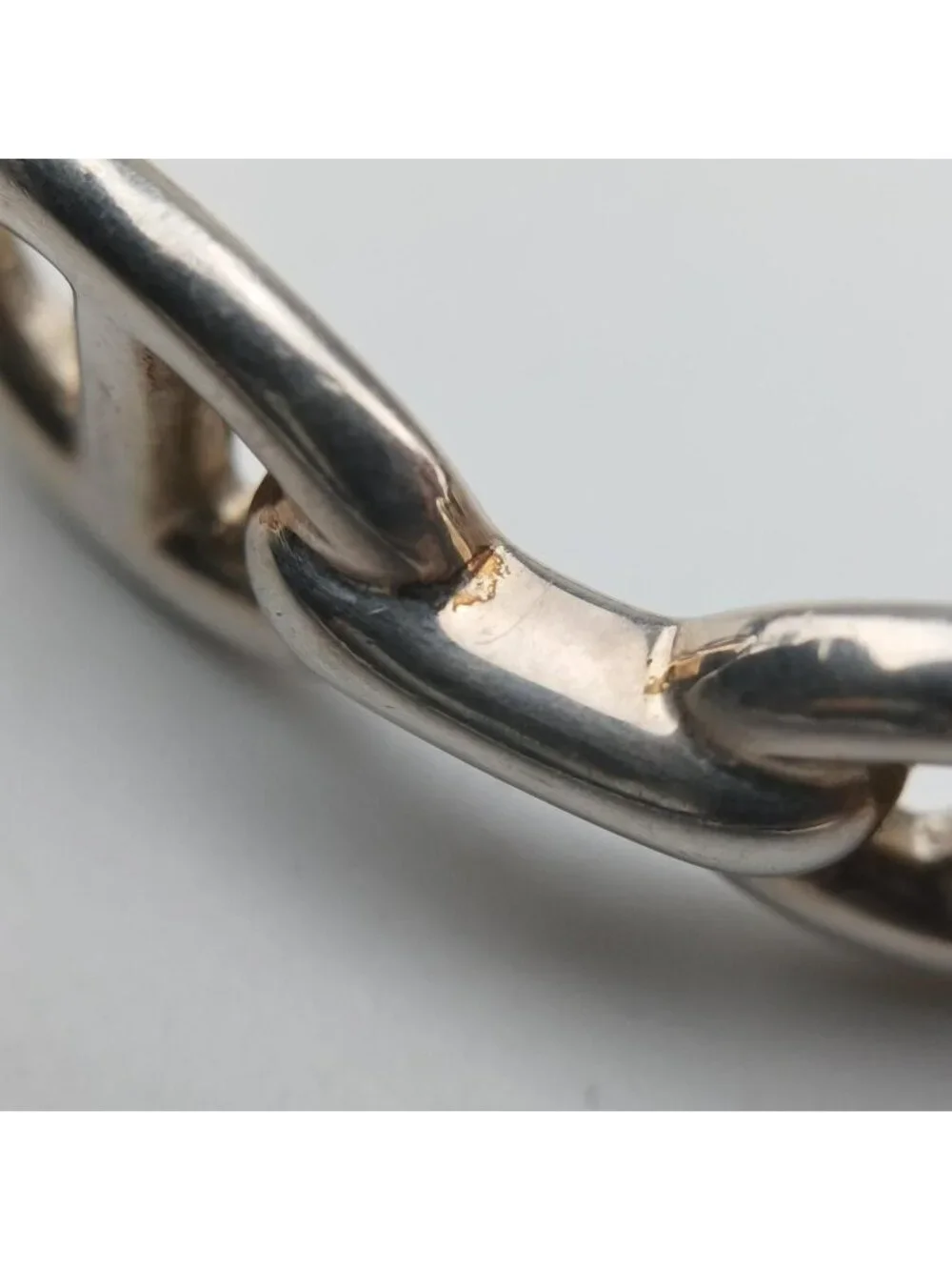 Hermes Chaine D'ancre Ancene Silver Bracelet